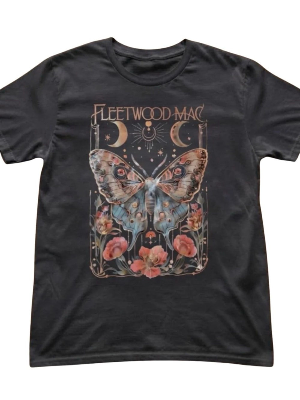 Black Fleetwood Mac Butterfly Graphic Tee